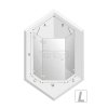 NEW TRENDY Kabina prysznicowa pięciokątna AVEXA GOLD SHINE 90x90x200 EXK-3842/EXK-3843