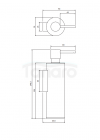 OMNIRES dozownik mydła w płynie wiszący modern project antracyt MP60721AT