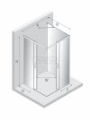 NEW TRENDY Kabina prysznicowa PRIME GUNMETAL BRUSHED 2D prostokątna przyścienna P 100x80x200 szkło czyste 6mm Active Shield 2.0 K-4970