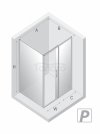 NEW TRENDY Kabina prysznicowa PRIME GUNMETAL BRUSHED 1D prostokątna P 110x100x200 szkło czyste 6mm Active Shield 2.0 D-0888A/D-0355B