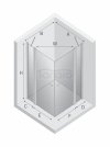 NEW TRENDY Kabina prysznicowa NEW SOLEO GOLD BRUSHED 2D prostokątna U 90x120x195 szkło czyste 6mm Active Shield 2.0 - z el. stałym K-4242