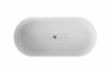 BESCO Wanna wolnostojąca Lova Glam 160x74 srebrna + klik-klak chrom #WWM-160LSKS