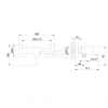 INVENA - Bateria natryskowa BRALOS czarna BN-07-004-A