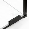 NEW TRENDY Kabina prysznicowa SMART BLACK 1D prostokątna U 100x80x200 szkło czyste 8mm Active Shield 2.0 - UCHWYT RELING EXK-6639