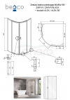 BESCO Kabina prysznicowa z brodzikiem 80x80x190 Zarya Chrom 80 + brodzik Alex 80 ZC-AL-80-190