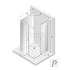 NEW TRENDY Kabina prysznicowa drzwi podwójne przesuwne PRIME LIGHT GOLD 70x100x200 K-1549