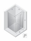 NEW TRENDY Kabina prysznicowa REFLEXA BLACK 1D prostokątna P 90x80x200 szkło czyste 6mm Active Shield 2.0 EXK-4927