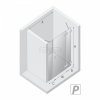 NEW TRENDY Drzwi wnękowe EVENTA BLACK CHROME PLUS 1D P 110x200 szkło czyste 8mm Active Shield 2.0 EXK-6138