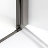 NEW TRENDY Kabina prysznicowa NEW SOLEO GUNMETAL BRUSHED 2D prostokątna U 80x80x195 szkło czyste 6mm Active Shield - wahadłowe K-2177