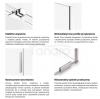 NEW TRENDY Kabina walk in przesuwna SMART 8mm 130x200 EXK-4090