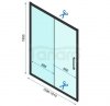 REA - Kabina Prysznicowa Przyścienna RAPID SLIDE Black-Czarna  /drzwi 160 + ścianka 80 x2 + ramię x2/
