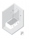 NEW TRENDY Parawan nawannowy NESTA 100x150 czyste 6mm Active Shield 2.0 P-0227/P-0228