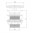 CERSANIT - Ceramiczny korek do umywalek bez przelewu - antracyt mat  K11-2362
