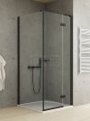 NEW TRENDY Kabina prysznicowa drzwi pojedyncze uchylne REFLEXA BLACK 120x70x200 POLSKA PRODUKCJA 
