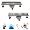 AQUALINE Odpływ przyścienny 2w1 z obrotowym syfonem 360° 120cm LSR041200
