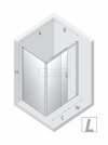 NEW TRENDY Kabina prysznicowa PRIME GUNMETAL BRUSHED 1D prostokątna L 110x70x200 szkło czyste 6mm Active Shield 2.0 K-4800