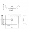 ELITA UMYWALKA RENI BICOLOR 46x33 BLAT, CERAM WHITE HG/BLACK MATT 146111/RE040460896110