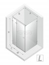 NEW TRENDY Kabina prysznicowa drzwi uchylne AVEXA GOLD SHINE Linia Platinium 80x100x200 EXK-1650/EXK-1651