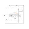 INVENA - Bateria bidetowa DAFNI czarna BB-88-004-C