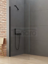 NEW TRENDY Kabina ścianka prysznicowa walk-in 100x195 wspornik skośny profil czarny K-0770