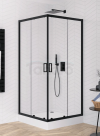 NEW TRENDY Kabina prysznicowa Suvia Black 80x80x201 z brodzikiem ZS-0011