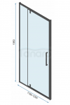 REA -  Drzwi Prysznicowe Uchylne RAPID Swing 120