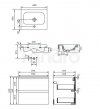 CERSANIT - Set B817 MODUO 60 antracytowy DSM - do samodzielnego montażu (szafka + umywalka)  S801-472-DSM