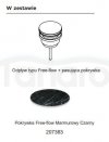 RIHO - Umywalka LIVIT MARMIC marmurowy wzór okrągła czarna matowa W031002M01