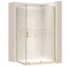 REA - Kabina Prysznicowa MONTANA Gold Brush / Złota Szczotkowana 140x100  /drzwi 140 + ścianka 100/