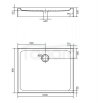 CERSANIT - brodzik prostokątny TAKO 100 x 80 x 16, zintegrowany z panelem  S204-027