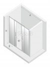 NEW TRENDY Drzwi prysznicowe wnękowe przesuwne PRIME 190x200 D-0339A