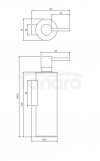 OMNIRES Dozownik mydła w płynie wiszący MODERN PROJECT chrom MP60721CR