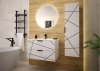 MEGSTYL WOOD-02 Szafka z blatem 60cm biały mat  WOOD-0000-0110