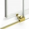 NEW TRENDY Kabina prysznicowa przyścienna PRIME LIGHT GOLD 120x80x200 K-1109/K-1137