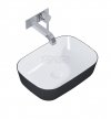 ELITA UMYWALKA RENI BICOLOR 46x33 BLAT, CERAM WHITE HG/BLACK MATT 146111/RE040460896110