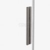 NEW TRENDY Kabina prysznicowa SMART GUNMETAL BRUSHED 1D walk-in U 110x200 szkło czyste 8mm Active Shield 2.0 - WSPORNIK SKOŚNY EXK-7942-WU