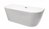 BESCO Wanna wolnostojąca Vica New 170 + klik-klak chrom z przelewem slim #WAS-170VN