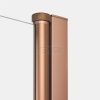 NEW TRENDY Kabina prysznicowa New Soleo Copper Brushed, pojedyncze drzwi, z dodatkową ścianką 90x80x195 K-1984