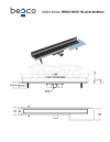 BESCO Odpływ liniowy Virgo Next Black 90cm OL-90-VNB