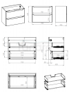 ELITA SZAFKA 78.5 x 63.5 x 44.2 HELO 80 2S WHITE HG PDW RE010800208060