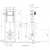 CERSANIT - Zestaw C694 stelaż podtynkowy mechaniczny SYSTEM 40 MECH + miska zawieszana bezkołnierzowa INVERTO by Cersanit CERSANIT VORTEX + deska duroplastowa wolnoopadająca z funkcją łatwego wypinania + przycisk chrom błyszczący  S4025-002