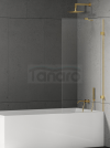 NEW TRENDY Parawan nawannowy Eventa Gold Shine 70x150, jednoelementowy, wspornik skośny EXK-4894