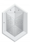 NEW TRENDY Kabina prysznicowa 90x100 New Soleo Gunmetal Brushed, Drzwi składane, podwójne K-2252