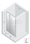 NEW TRENDY Drzwi wnękowe 130x200 Avexa Gunmetal Brushed EXK-3254/EXK-3255