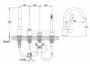 KOHLMAN Bateria wannowa czarny mat AXEL QB244AB