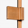 NEW TRENDY  Kabina prysznicowa AVEXA COPPER BRUSHED walk-in U 120x200 szkło czyste 8mm Active Shield 2.0  EXK-7171