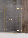 NEW TRENDY Kabina prysznicowa podwójne drzwi uchylne AVEXA GOLD SHINE Linia Platinium 80x80x200 EXK-1692