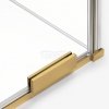 NEW TRENDY Kabina prysznicowa SMART GOLD BRUSHED 1D prostokątna U 120x100x200 szkło czyste 8mm Active Shield 2.0 - UCHWYT RELING EXK-7572