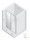NEW TRENDY Drzwi wnękowe PRIME GUNMETAL BRUSHED 1D L 160x200 szkło czyste 6mm Active Shield 2.0 D-0897A