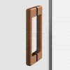 NEW TRENDY Kabina prysznicowa PRIME COPPER BRUSHED 2D prostokątna 80x100x200 szkło czyste 6mm Active Shield 2.0 D-0808A/D-0813A
